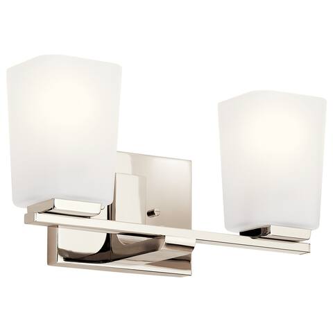 Kichler Lighting Roehm 2-Light Vanity Light Polished Nickel