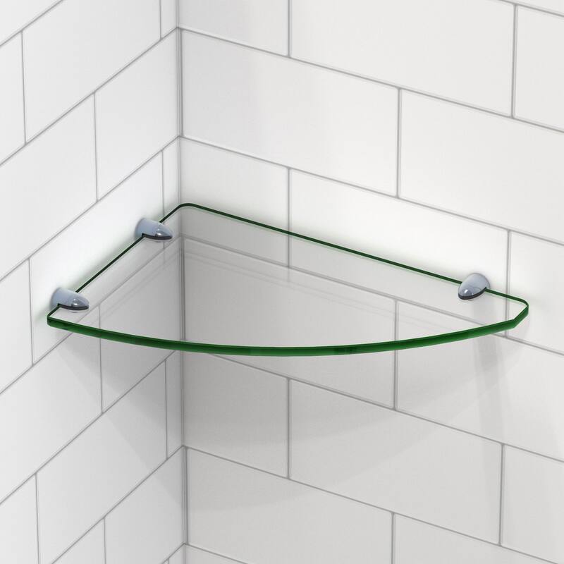DreamLine 12 in. x 8 in. Corner Glass Shelf - 7.88" D x 11.81" W