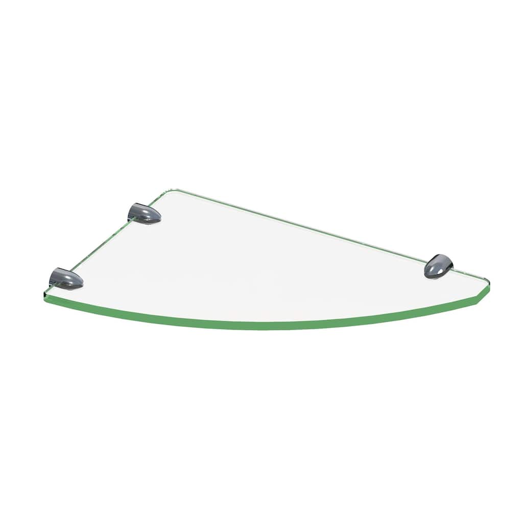 DreamLine 12 in. x 8 in. Corner Glass Shelf - 7.88" D x 11.81" W