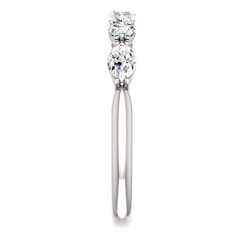 1 1/2Ct Oval Moissanite Wedding Ring Available in White Gold