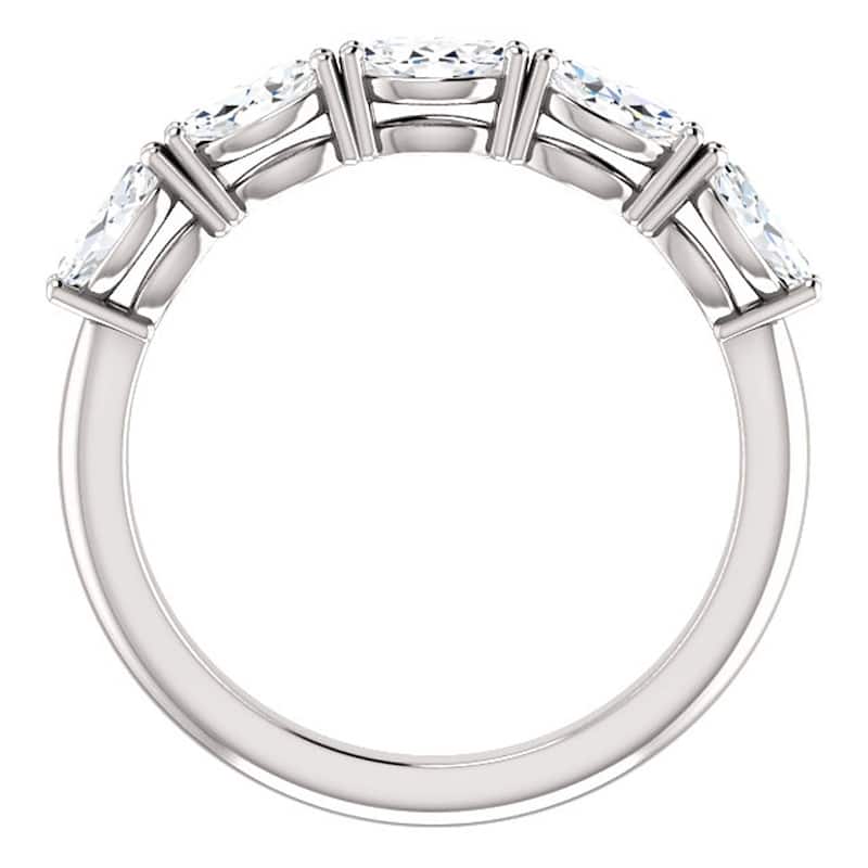1 1/2Ct Oval Moissanite Wedding Ring Available in White Gold