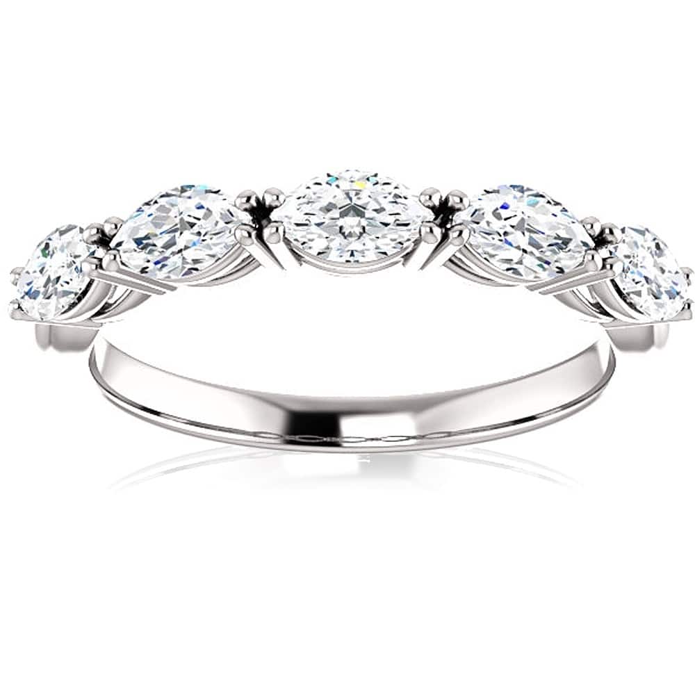 Bliss Diamond 1 1/2Ct Oval Moissanite Wedding Ring Available in White Gold