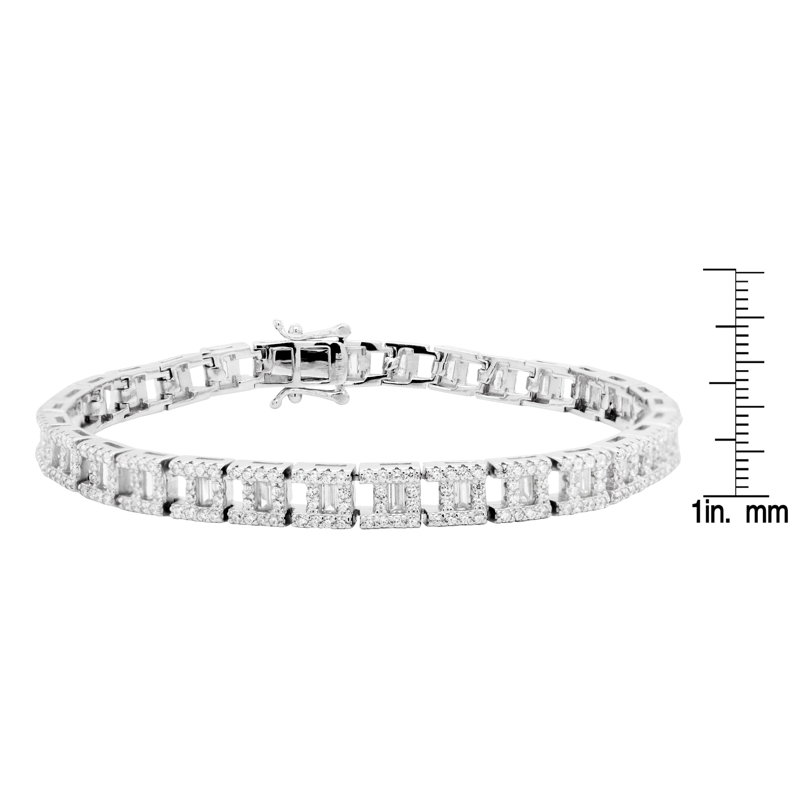 Sterling Silver 2mm Cubic Zirconia Birthstone Tennis Adjustable Bolo Bracelets
