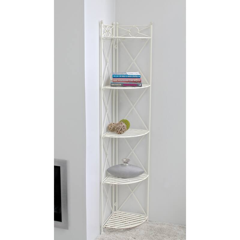 International Caravan St. Lucia Iron 5-Tier Bakers Rack