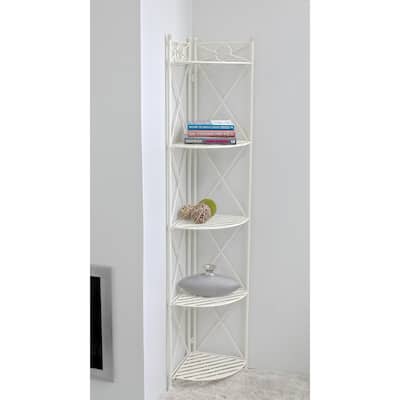 International Caravan St. Lucia Iron 5-Tier Bakers Rack