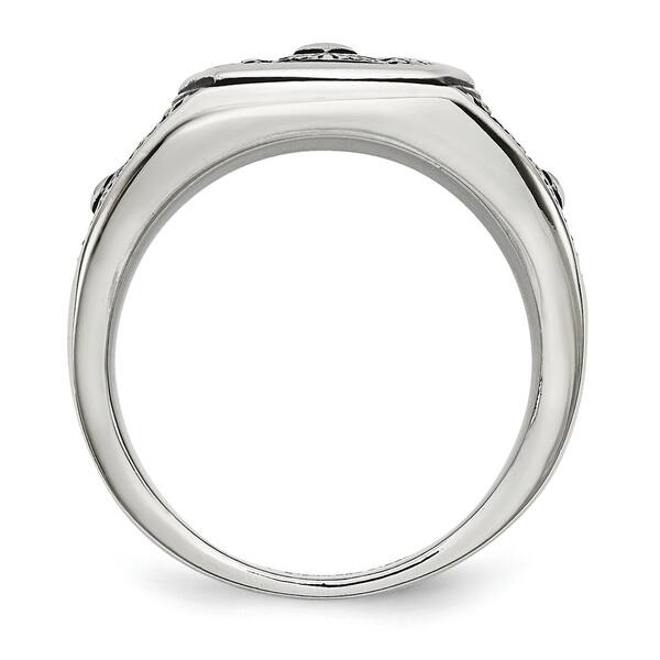 Men's Iron Cross Ring Fashion Polished Stainless Steel Band New 8mm Sizes 9-12 Men's Iron Cross Ring Fashion Polished Stainless Steel Band New 8mm Sizes 9-12