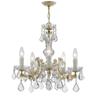 Maria Theresa 5-light Gold/ Crystal Mini Chandelier