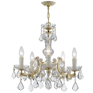 Maria Theresa 5-light Gold/ Crystal Mini Chandelier