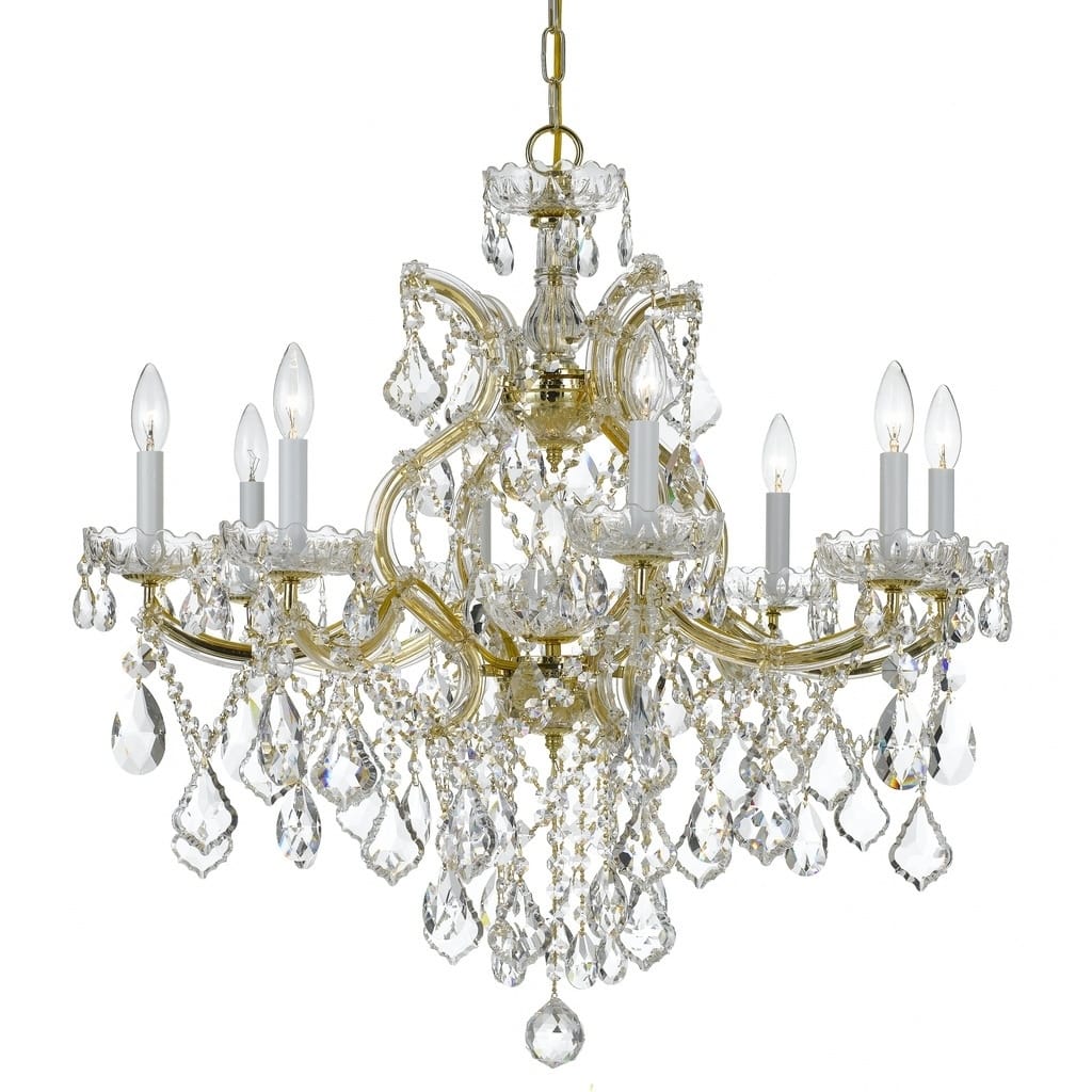 Maria Theresa 9-light Gold/ Crystal Chandelier