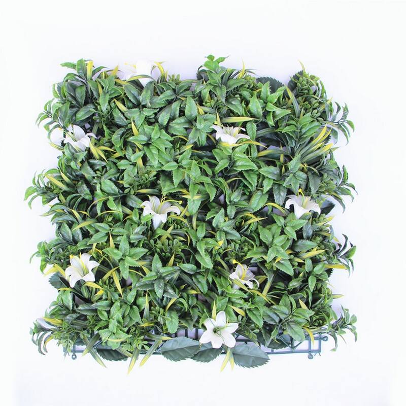 HighlandHome Artificial Boxwood Hedge Panels (Set of 12) - 12pc