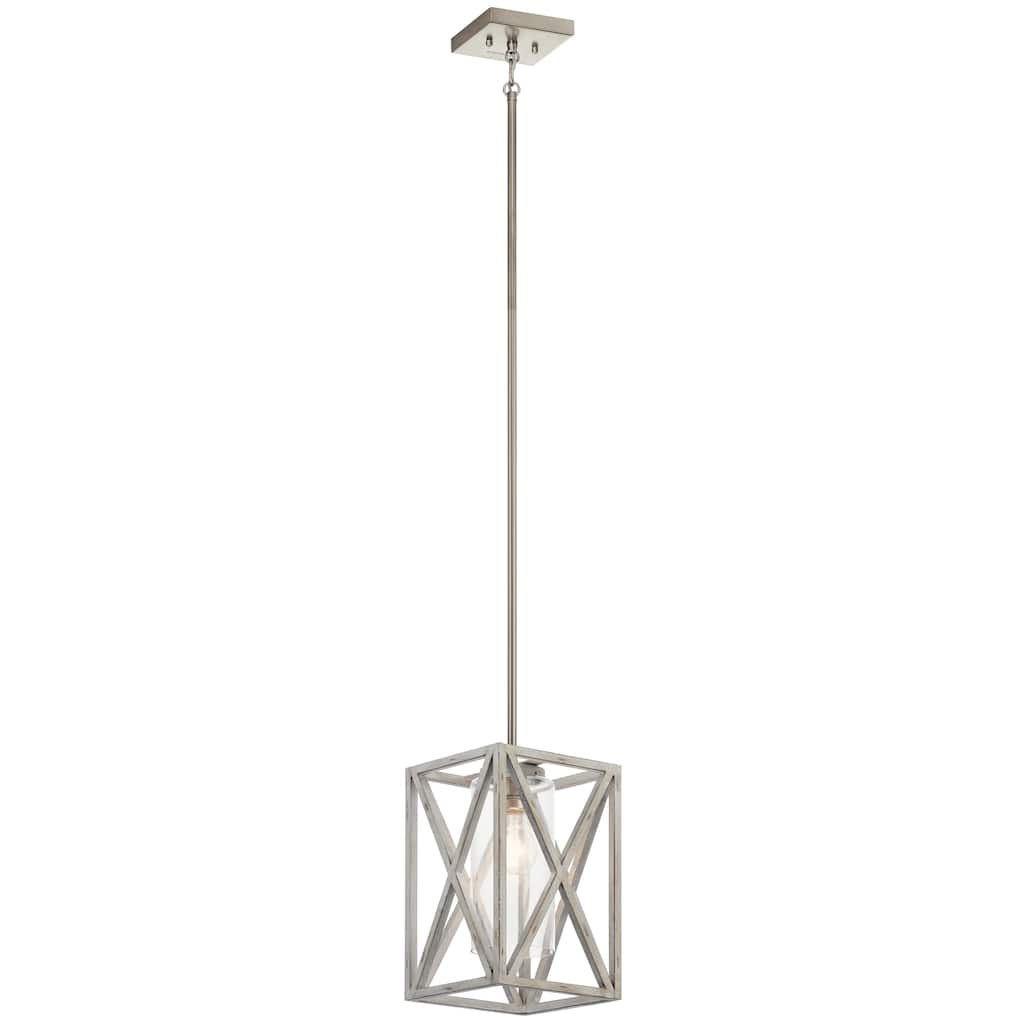 Kichler Lighting Moorgate Distress Antique White 1-Light Mini Pendant
