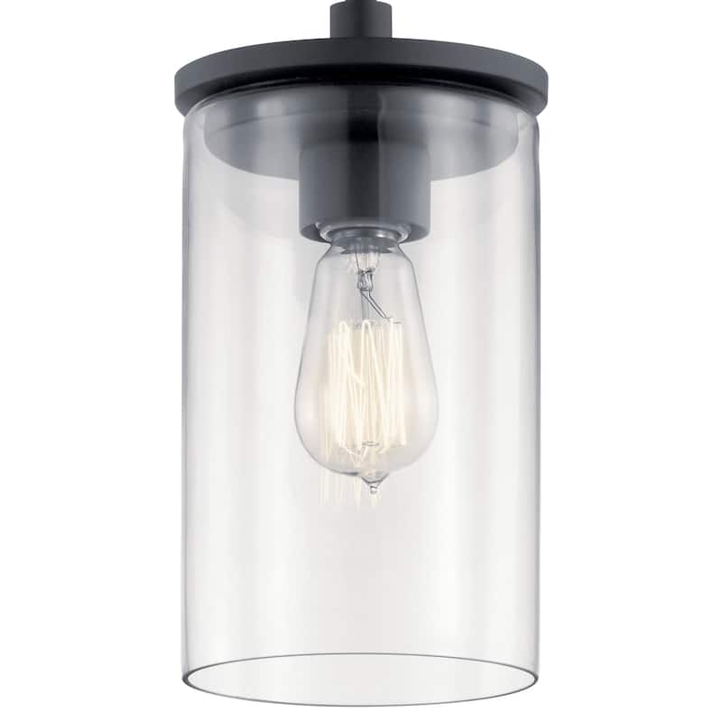Kichler Lighting Crosby Black 1-Light Mini Pendant