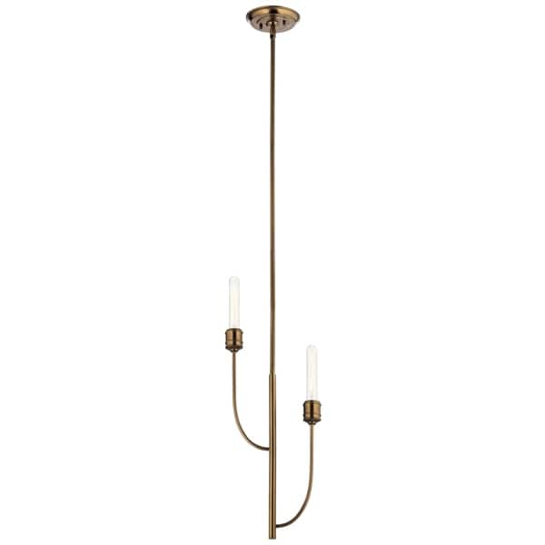 slide 2 of 4, Kichler Lighting Hatton Satin Bronze 2-Light Pendant