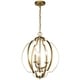 preview thumbnail 1 of 2, Kichler Lighting Voleta Natural Brass 3-Light Pendant