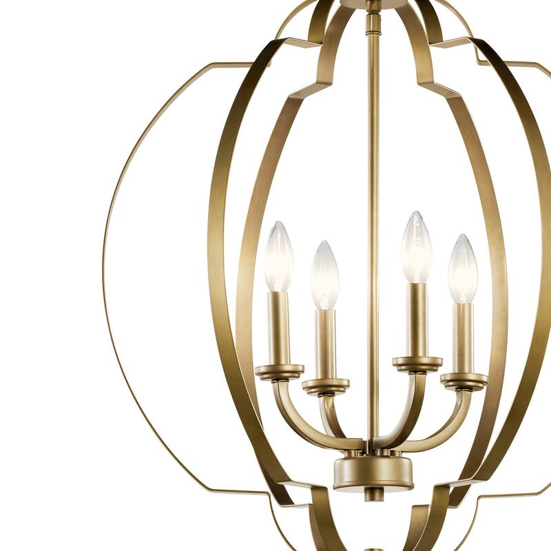 Kichler Lighting Voleta Natural Brass 4-Light Large Foyer Pendant