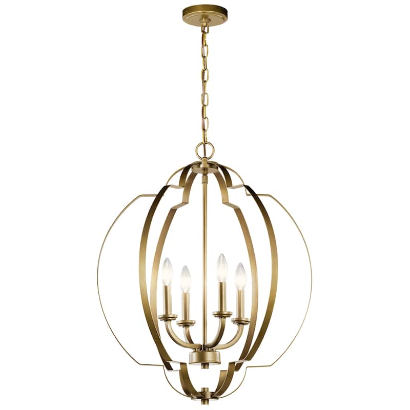 Kichler Lighting Voleta Natural Brass 4-Light Large Foyer Pendant