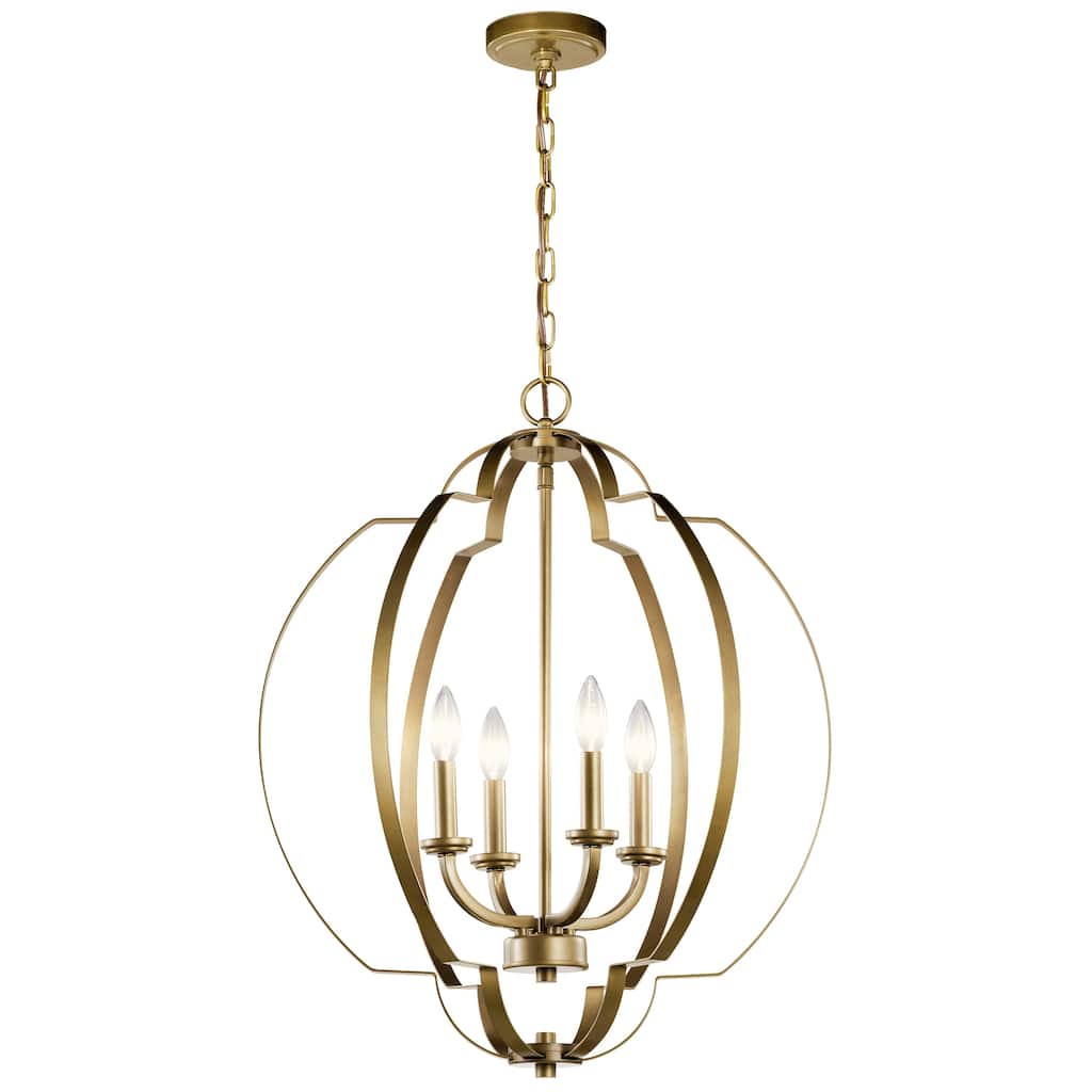 Kichler Lighting Voleta Natural Brass 4-Light Large Foyer Pendant