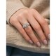 preview thumbnail 2 of 12, Annello by Kobelli 14k Gold 2-9/10 Carat TW Cushion Moissanite and Natural Diamond Comfort Fit Bridal Set (GH/VS, GH/I)