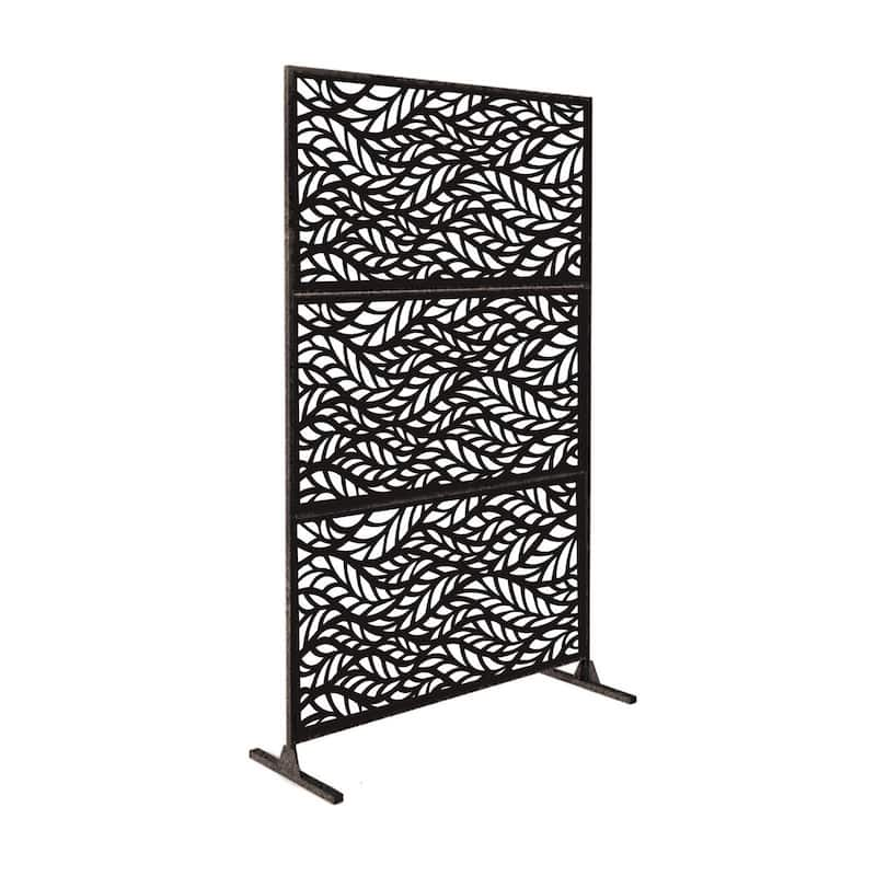 HighlandHome Laser Cut Metal Privacy Fence Screen