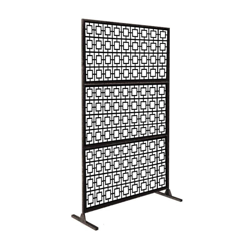 HighlandHome Laser Cut Metal Privacy Fence Screen