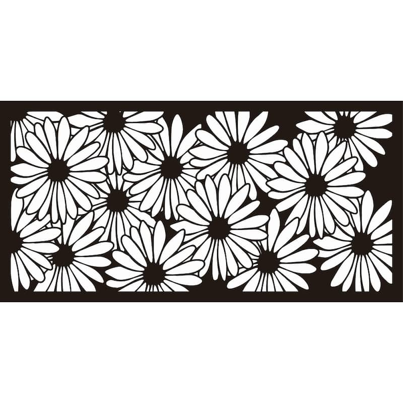 HighlandHome Laser Cut Metal Privacy Fence Screen