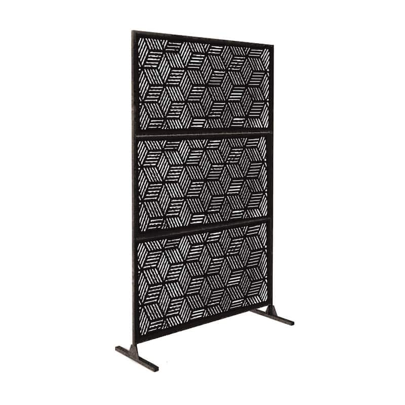 HighlandHome Laser Cut Metal Privacy Fence Screen