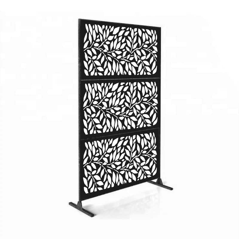 HighlandHome Laser Cut Metal Privacy Fence Screen