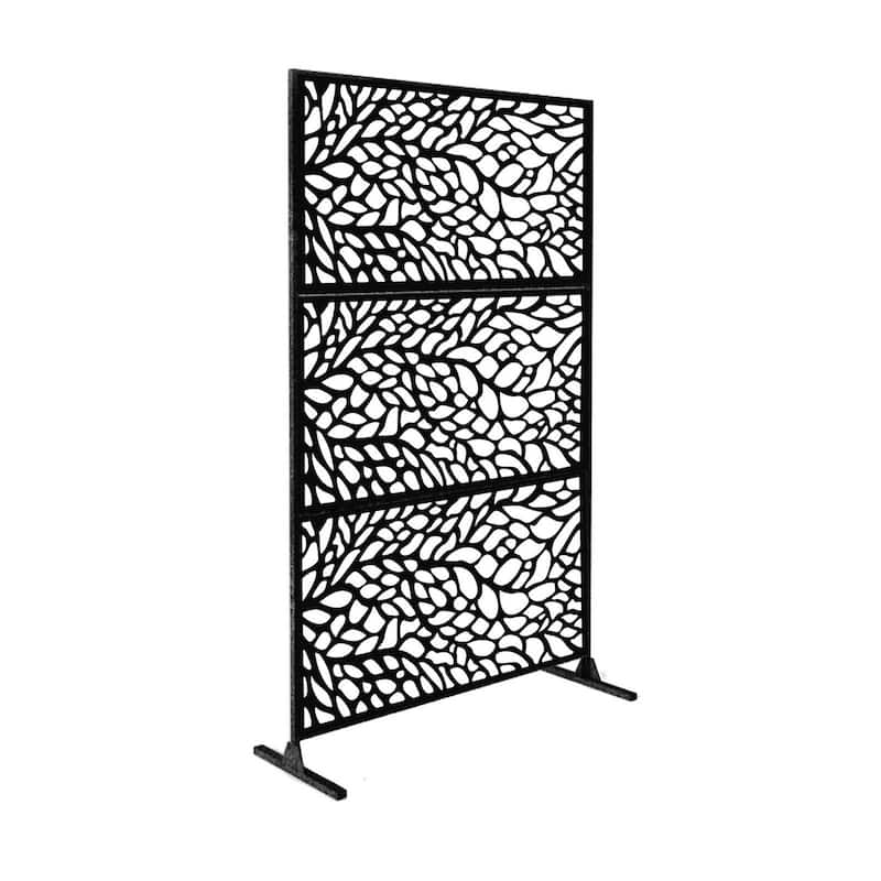 HighlandHome Laser Cut Metal Privacy Fence Screen