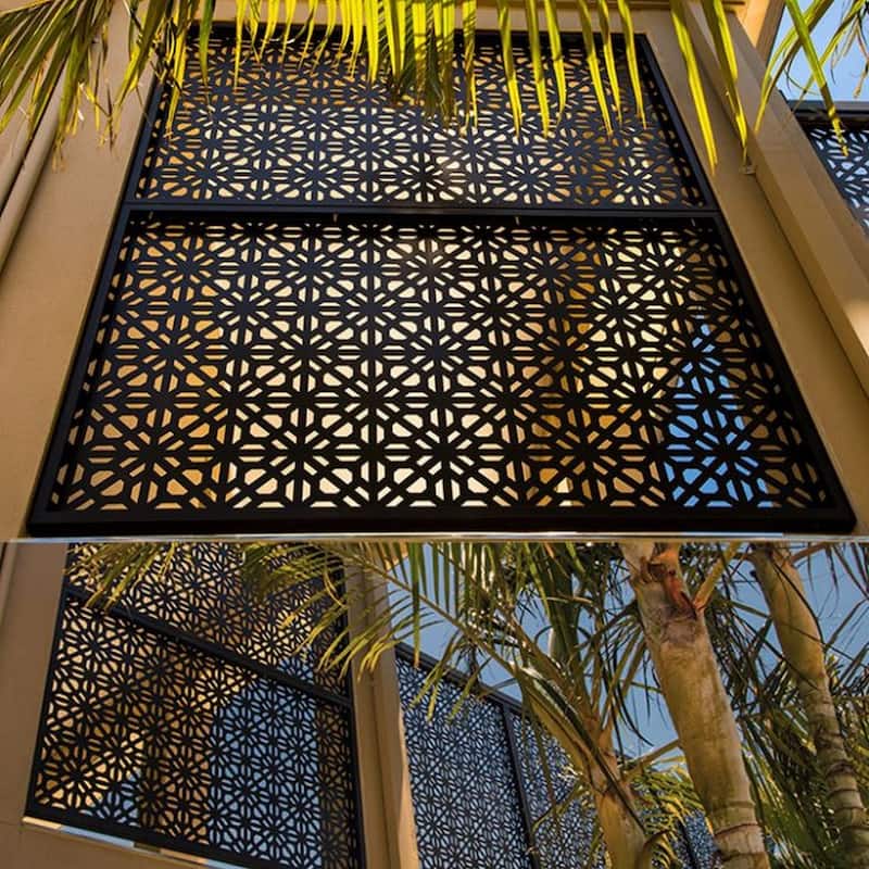 HighlandHome Laser Cut Metal Privacy Fence Screen