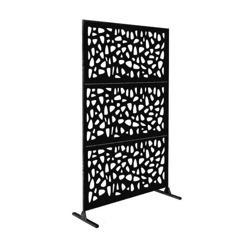 HighlandHome Laser Cut Metal Privacy Fence Screen