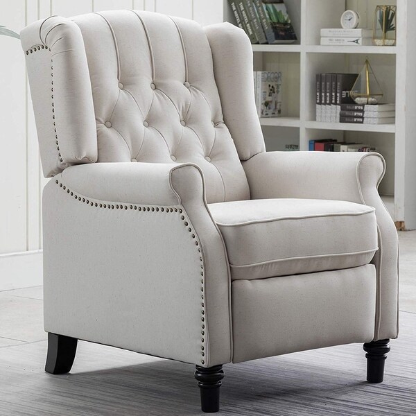 Shop Elizabeth Fabric Arm Chair Recliner with Tufted Back, Push Back