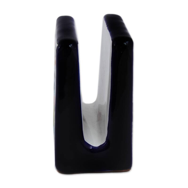 NOVICA Handmade Raining Flowers Ceramic Napkin Holder (Mexico)