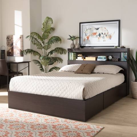 Copper Grove Sanare Queen Dark Brown Wood Storage Bed
