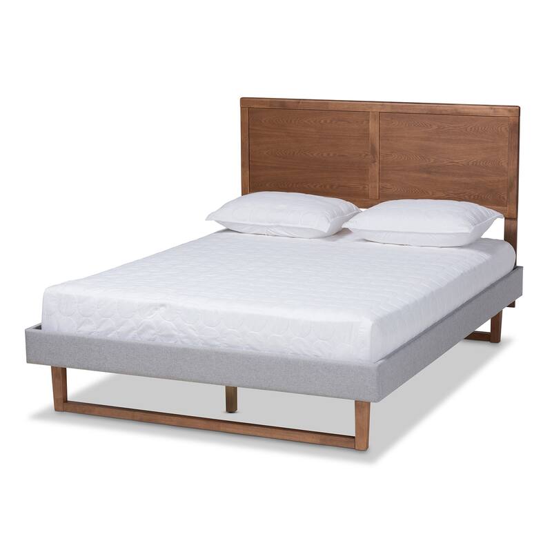 Carson Carrington Isala Ash Walnut Brown Platform Bed - Queen