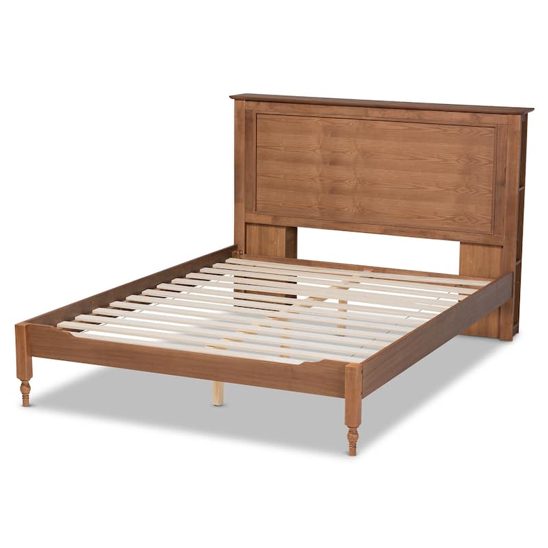 Carbon Loft Dehaney Transitional Rustic Platform Storage Bed with Shelves