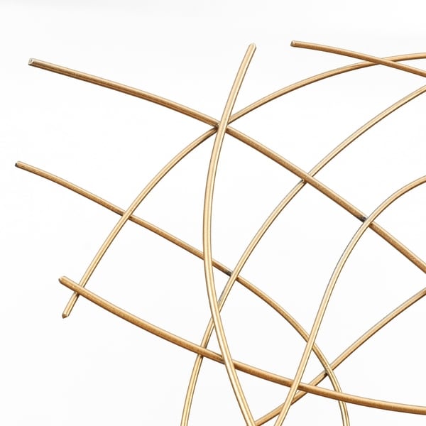 Large Gold Abstract Square Metal Wall 