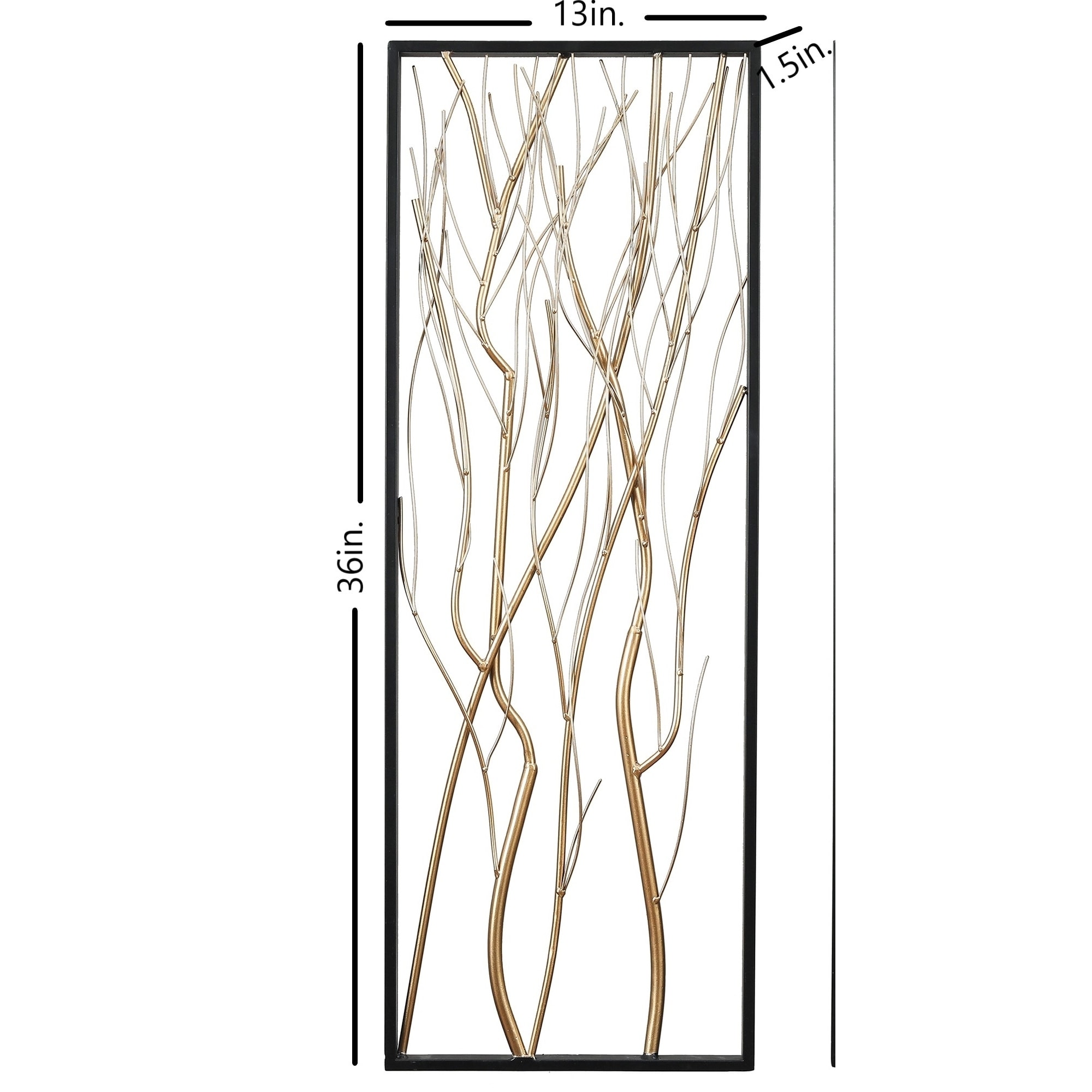 2 Piece Metal Gold Branch Wall Decor Overstock 30932147