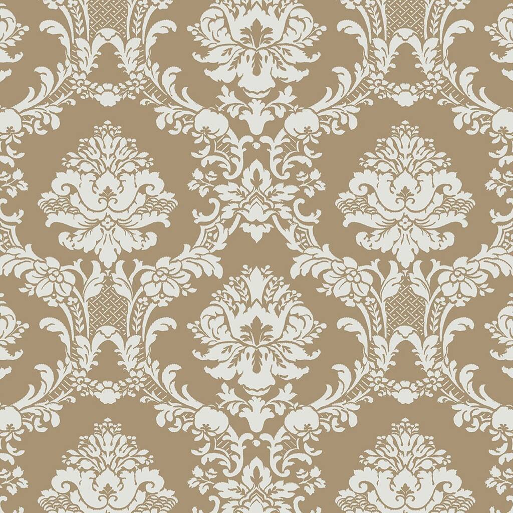Document Damask Oakland Park 32.7 Ft. x 20.5 In. Document Damask Wallpaper