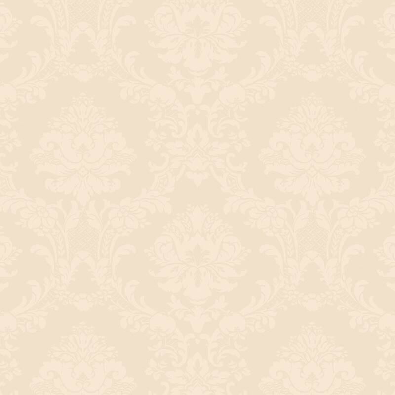 Document Damask Oakland Park 32.7 Ft. x 20.5 In. Document Damask Wallpaper - cream, pearl