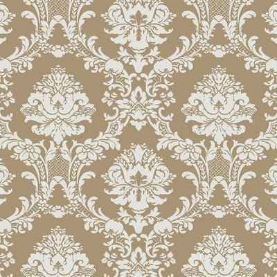 Document Damask Oakland Park 32.7 Ft. x 20.5 In. Document Damask Wallpaper