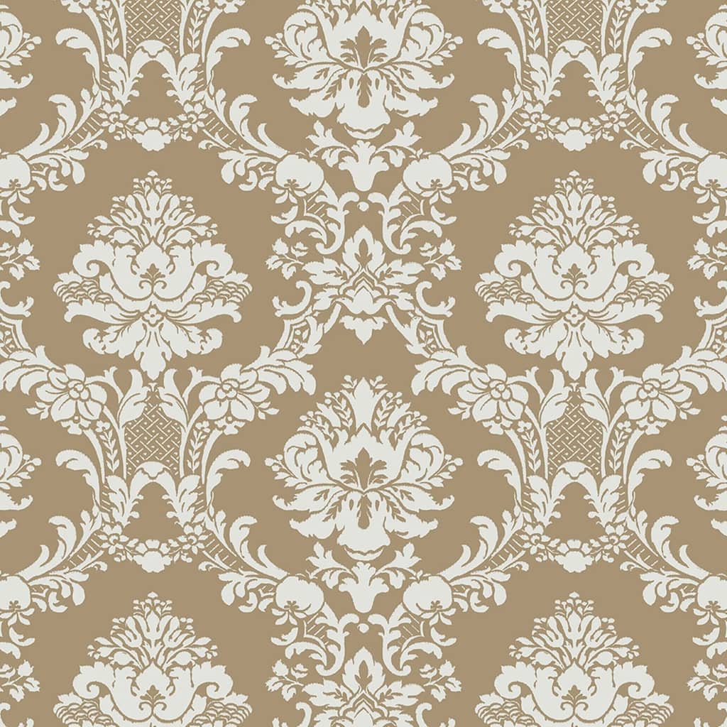Document Damask Oakland Park 32.7 Ft. x 20.5 In. Document Damask Wallpaper