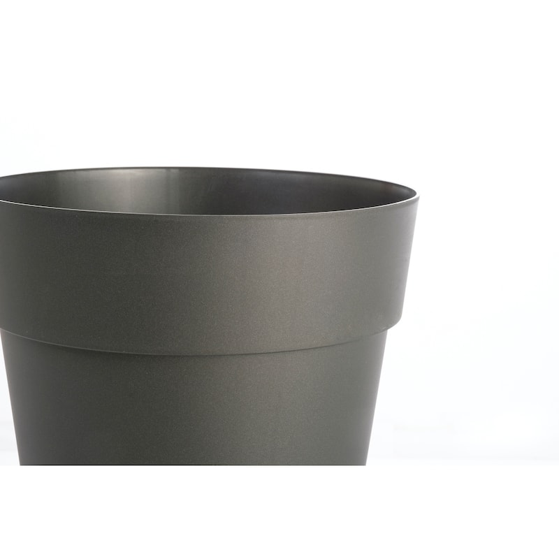 13.5" Round Liken Planter with drainhole - 13.5" x 13.5" x 18"