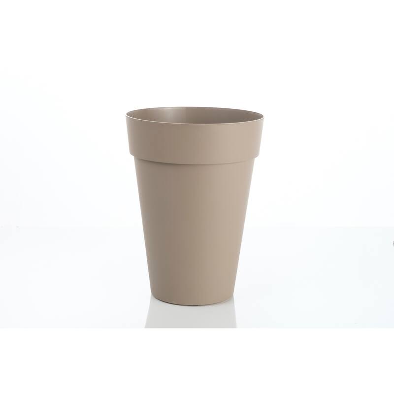 13.5" Round Liken Planter with drainhole - 13.5" x 13.5" x 18" - Tortora