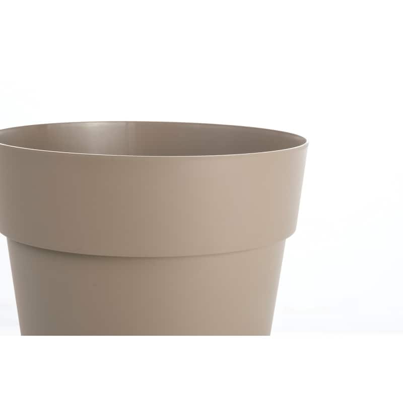13.5" Round Liken Planter with drainhole - 13.5" x 13.5" x 18"