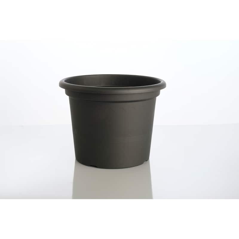 19.5" Round Geo Planter with drainhole - 19.5" x 19.5" x 14.75" - Anthracite