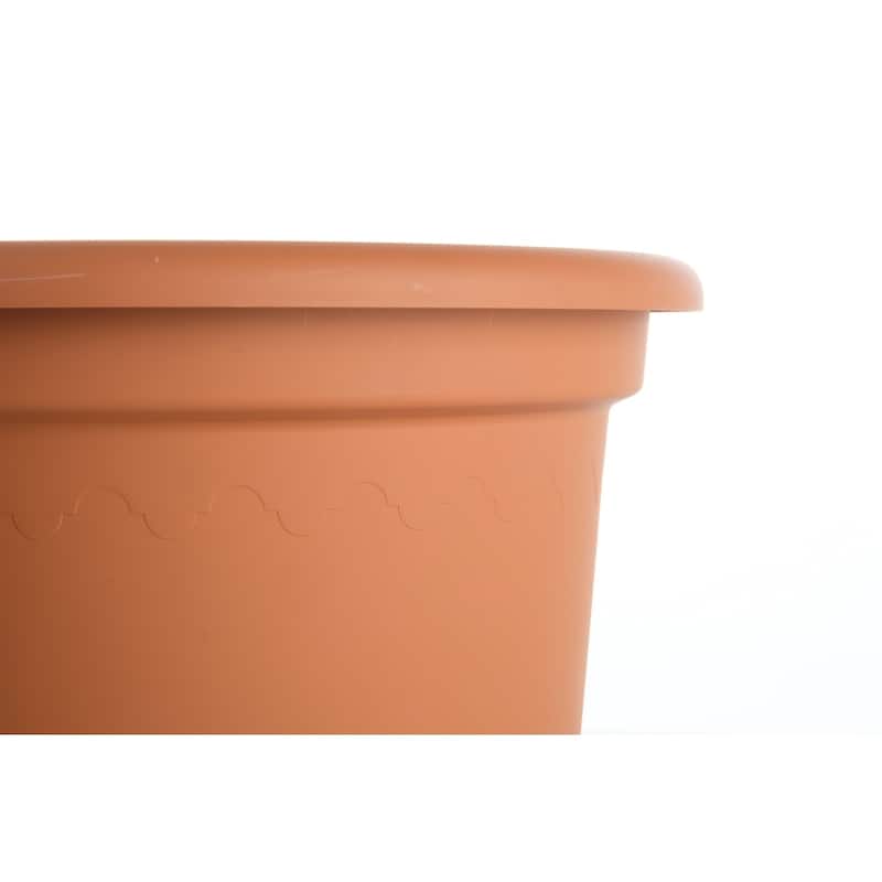 19.5" Round Geo Planter with drainhole - 19.5" x 19.5" x 14.75"