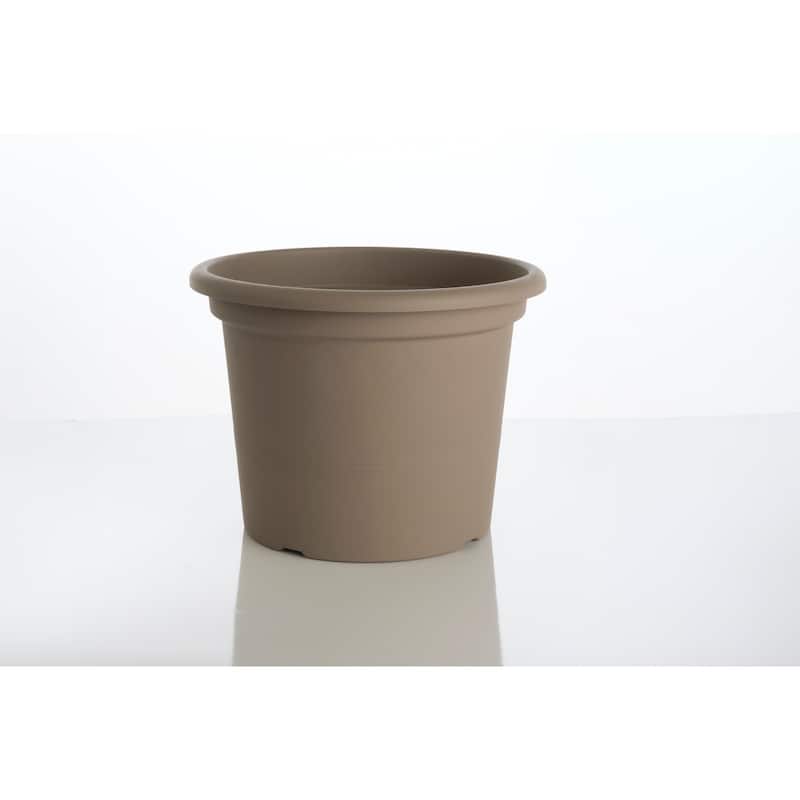 19.5" Round Geo Planter with drainhole - 19.5" x 19.5" x 14.75" - Tortora