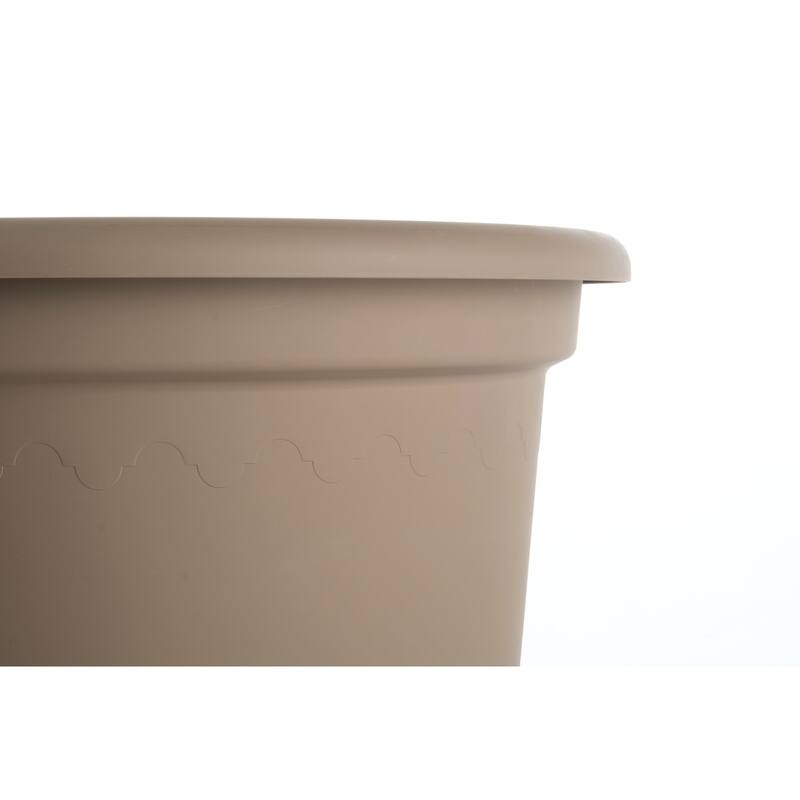 19.5" Round Geo Planter with drainhole - 19.5" x 19.5" x 14.75"