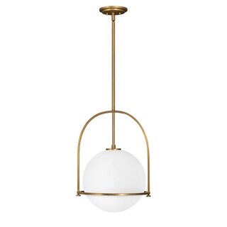 Somerset 1-Light Large Heritage Brass Pendant