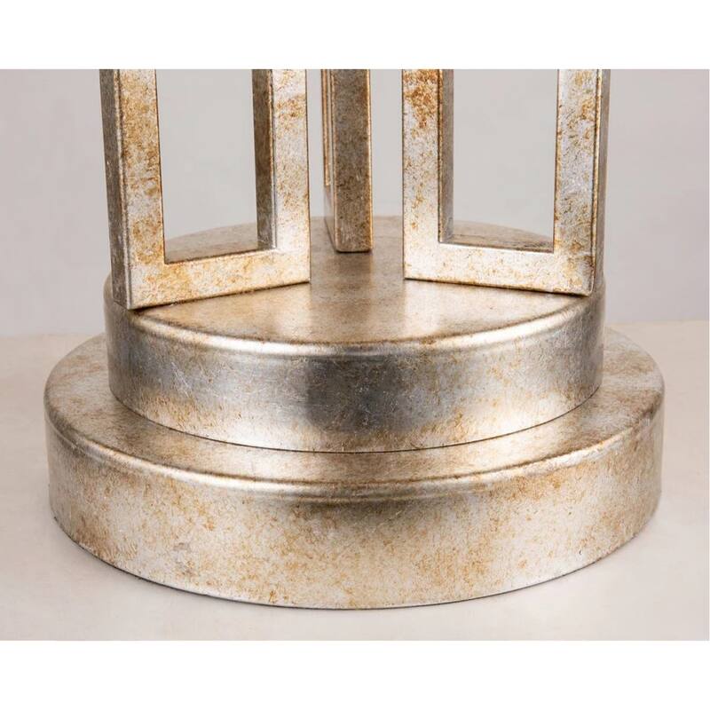 Tall Antique Silver Buffet Table Lamp by Lucas McKearn